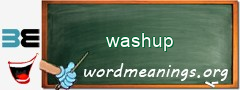 WordMeaning blackboard for washup